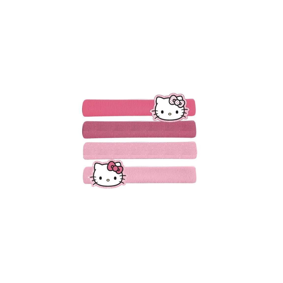 Set di elastici per bambini Hello Kitty 4 pezzi in tessuto elastico Rosa 2/3