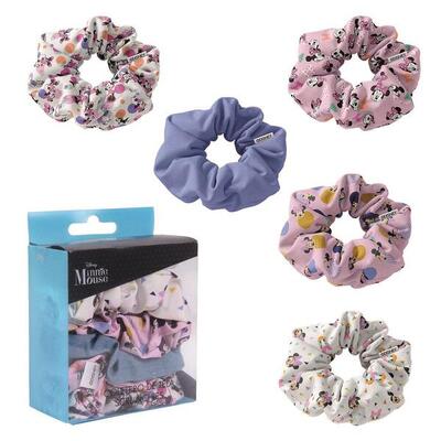 Set di elastici in tessuto per bambini Minnie 5 pezzi Multicolore