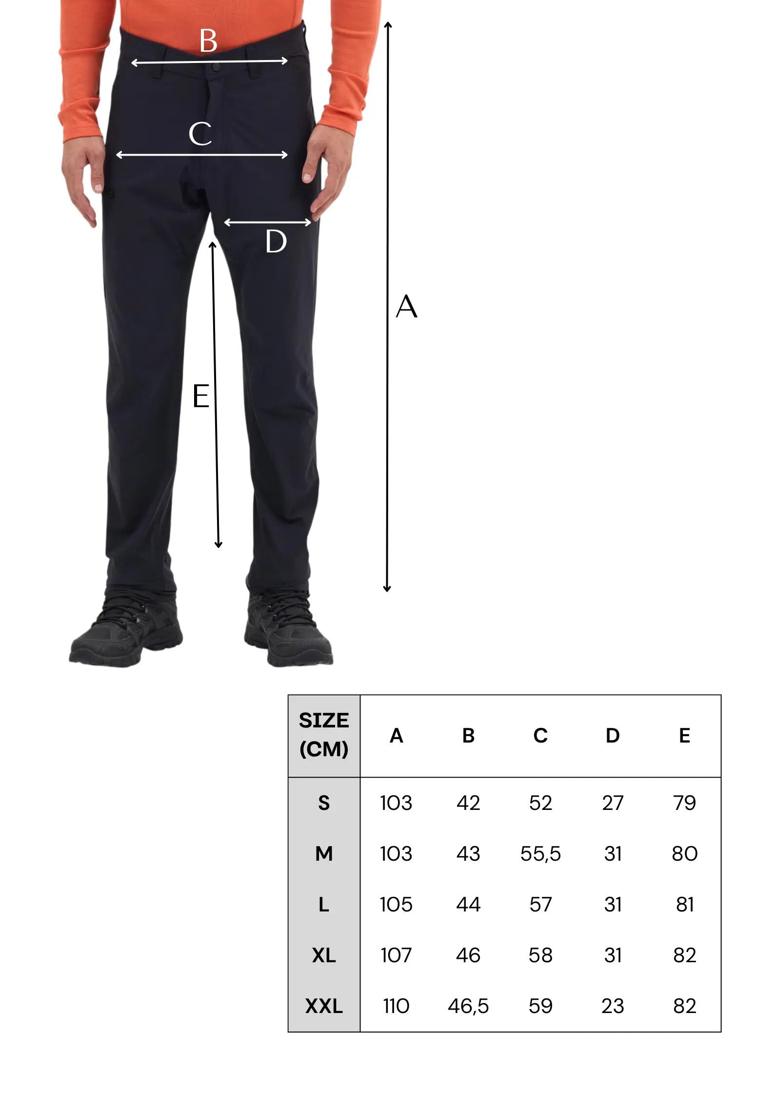 Cozy - spodnie męskie z wełną merino XXL, Czarny 2/5