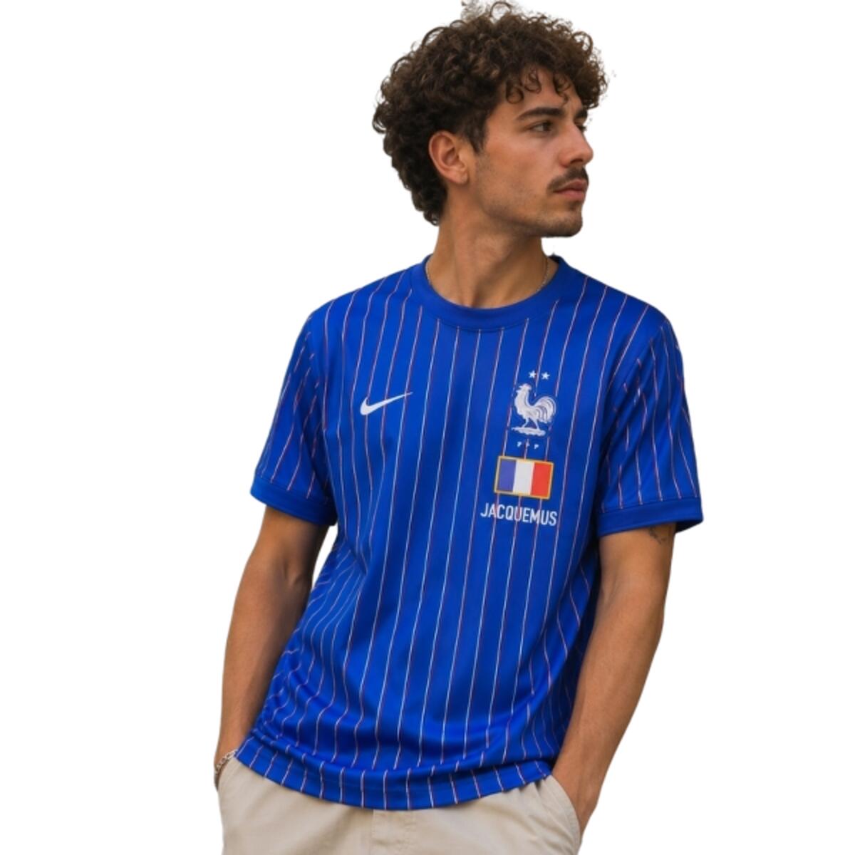 Maillot d'avant-match  x Jacquemus France Bleu royal 3/4