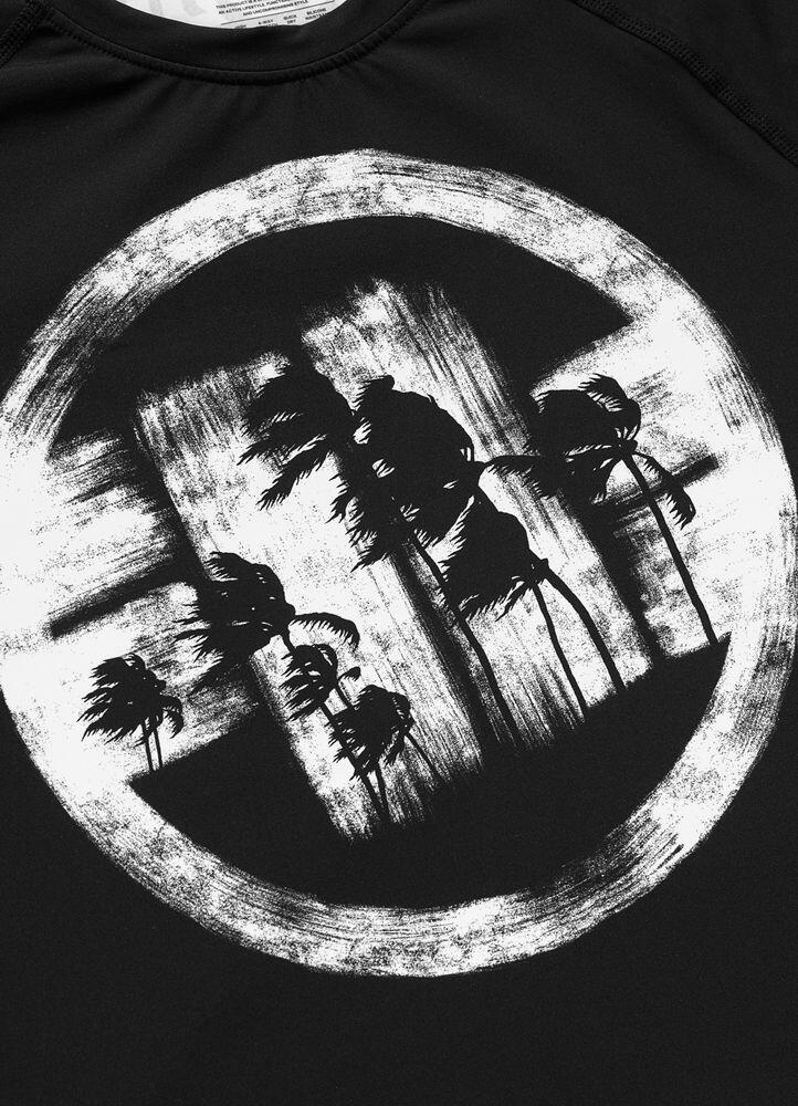 Męski Rashguard krótki PITBULL treningowa techniczna koszulka LOGO PALMS 5/7