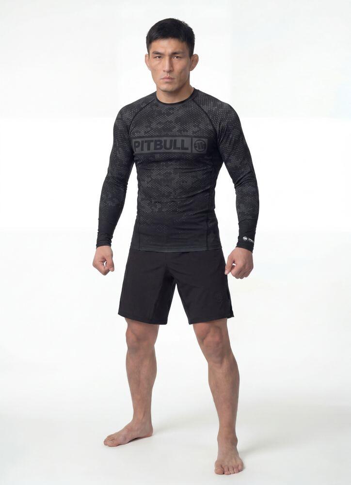 Męski Rashguard longsleeve PITBULL koszulka techniczna HEX CAMO HILLTOP 3/7