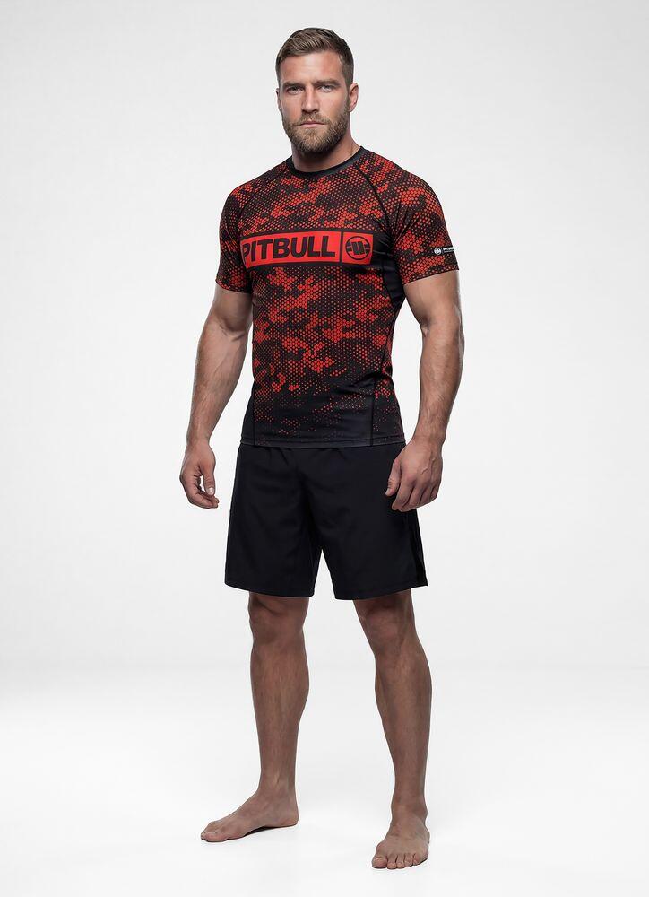 Męska Koszulka Rashguard PITBULL treningowa techniczna HEX CAMO HILLTOP 3/7
