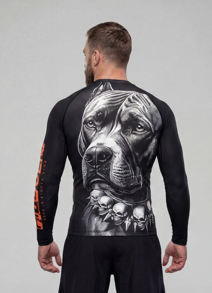 Rashguard longsleeve męski PITBULL treningowa koszulka sportowa BLACKY 4/7