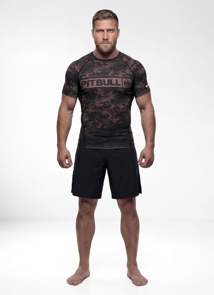 Męska Koszulka Rashguard PITBULL treningowa techniczna HEX CAMO HILLTOP 3/7