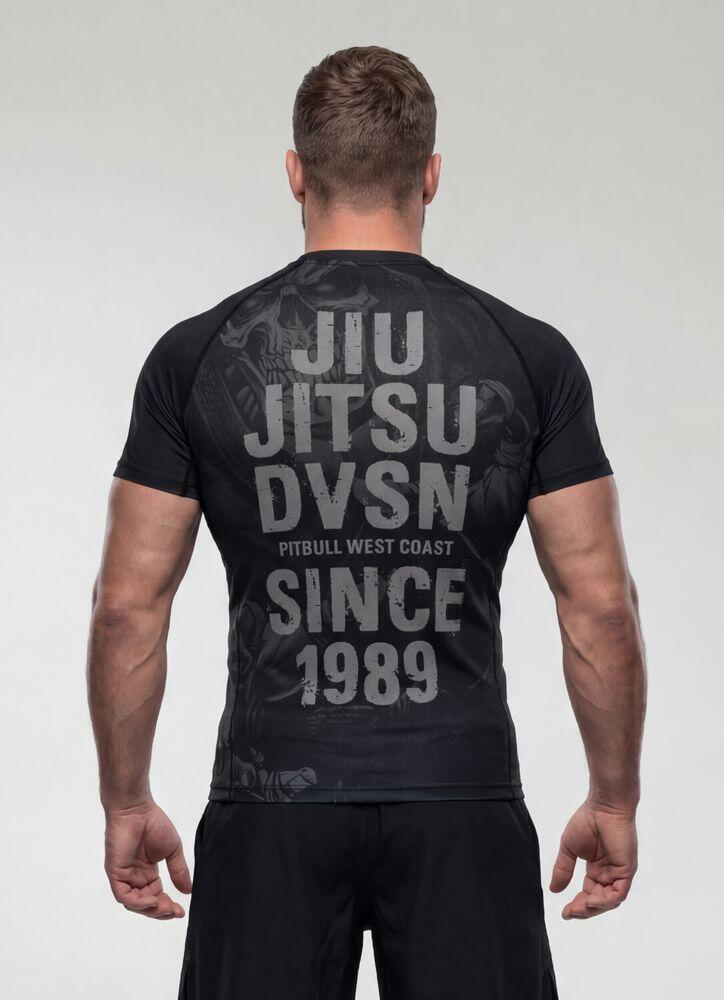 Męski Rashguard krótki PITBULL techniczna koszulka sportowa JIU JITSU 3/7