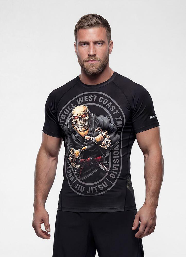 Męski Rashguard krótki PITBULL techniczna koszulka sportowa JIU JITSU 2/7