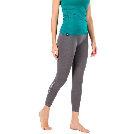 Cappa - Legginsy (7/8) bezszwowe z wełny Merino L, Szary
