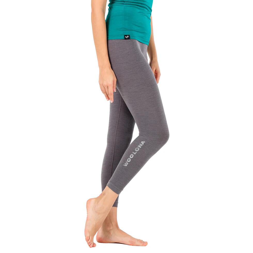 Cappa - Legginsy (7/8) bezszwowe z wełny Merino L, Szary 3/4