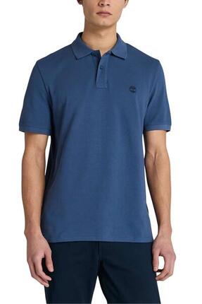 TIMBERLAND - Polo homme regular avec logo, taille XL, couleur Bleu