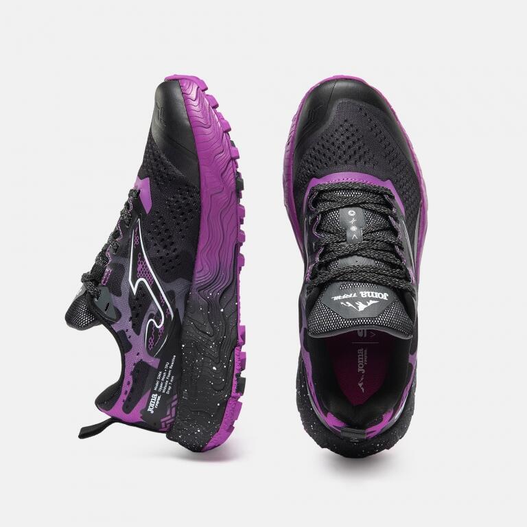 ZAPATILLA TRAIL JOMA WOMAN MODELO SIMA NEGRO LILA 4/5