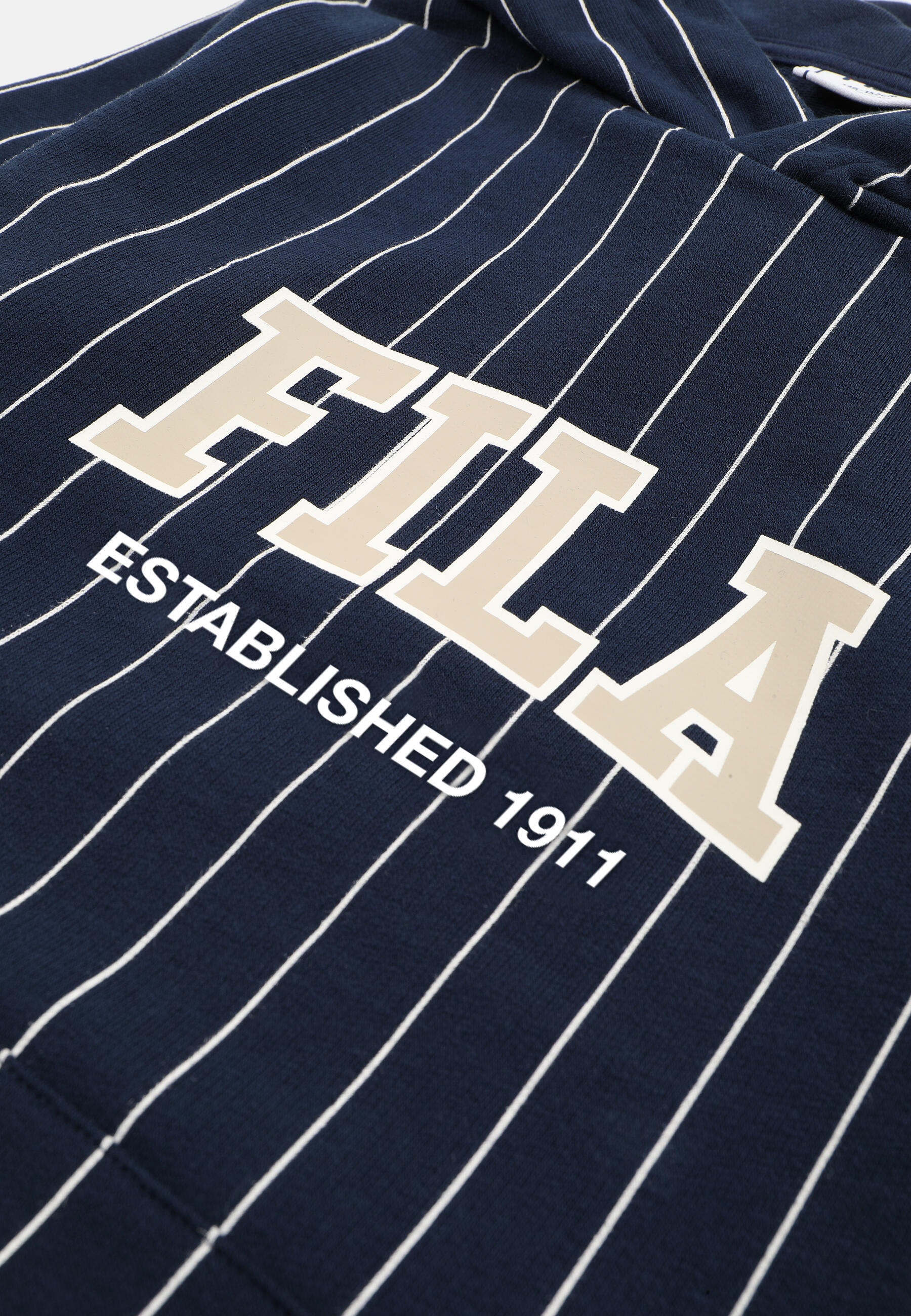 FILA RIFREDI sweat à capuche décontracté, rayures fines et motif graphique 3/3