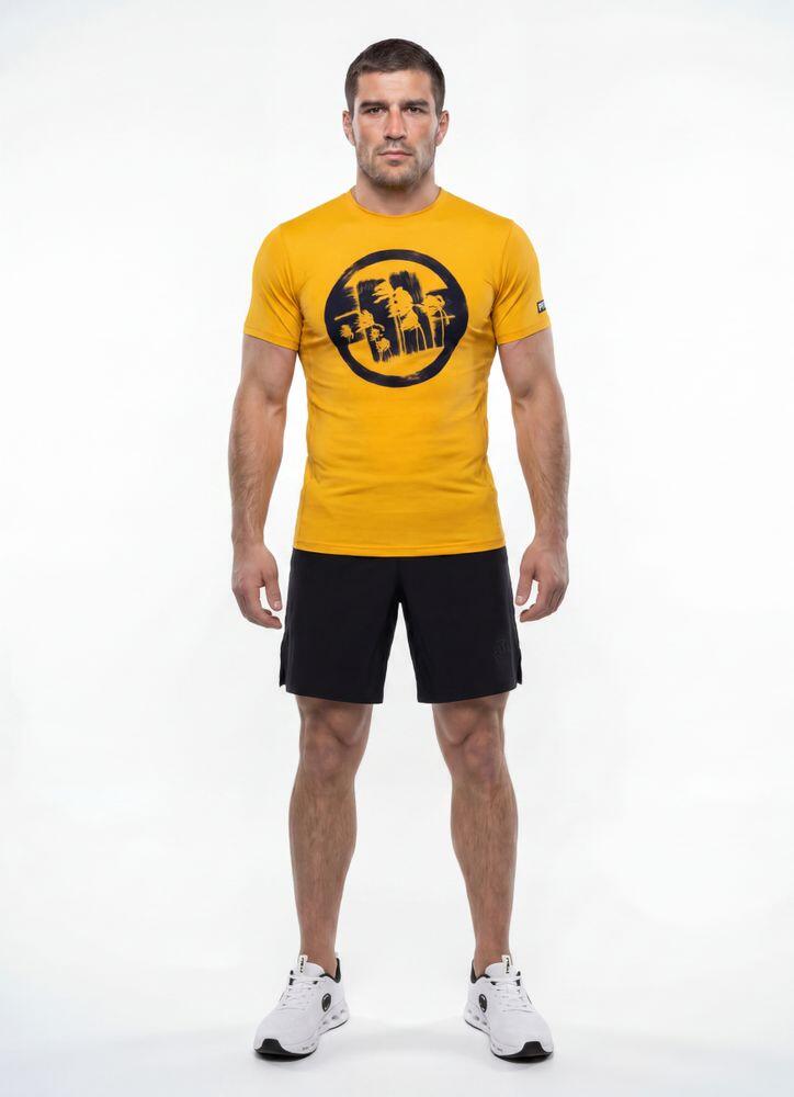 Męski t-shirt techniczny PITBULL koszulka treningowa sport Mesh LOGO PALMS 3/3
