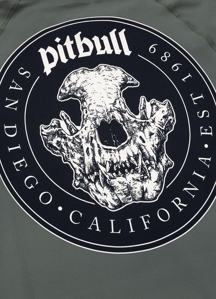 Męski Rashguard krótki PITBULL koszulka treningowa z nadrukiem SKULL LOGO 7/7