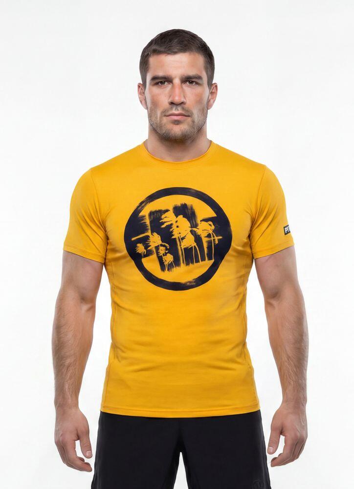 Męski t-shirt techniczny PITBULL koszulka treningowa sport Mesh LOGO PALMS 2/3