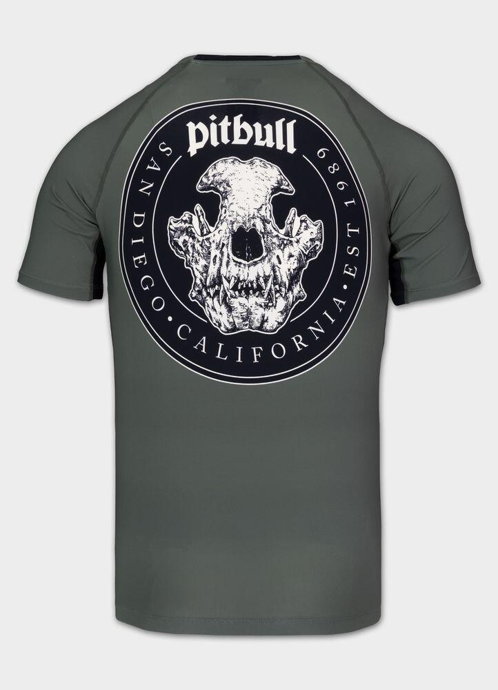 Męski Rashguard krótki PITBULL koszulka treningowa z nadrukiem SKULL LOGO 6/7