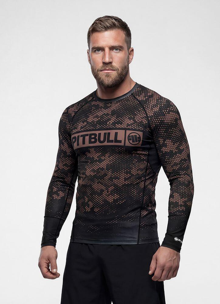 Męski Rashguard longsleeve PITBULL koszulka techniczna HEX CAMO HILLTOP 2/7