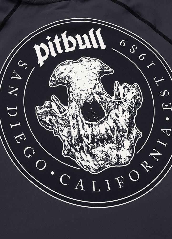Męski Rashguard krótki PITBULL koszulka treningowa z nadrukiem SKULL LOGO 7/7