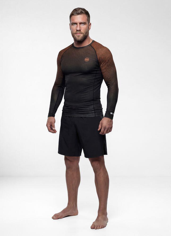 Męski longsleeve sportowy PITBULL Rashguard techniczny treningowy RANKED 3/7