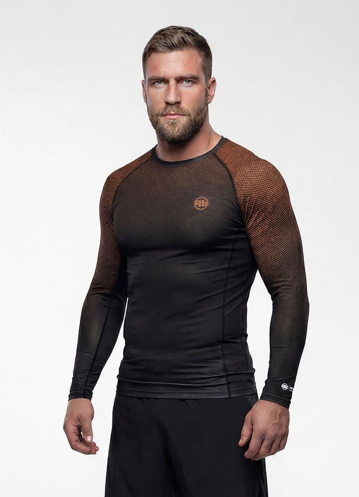 Męski longsleeve sportowy PITBULL Rashguard techniczny treningowy RANKED 2/7
