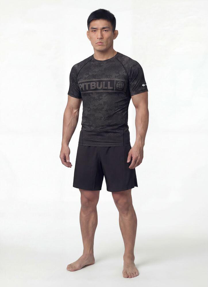 Męska Koszulka Rashguard PITBULL treningowa techniczna HEX CAMO HILLTOP 3/7