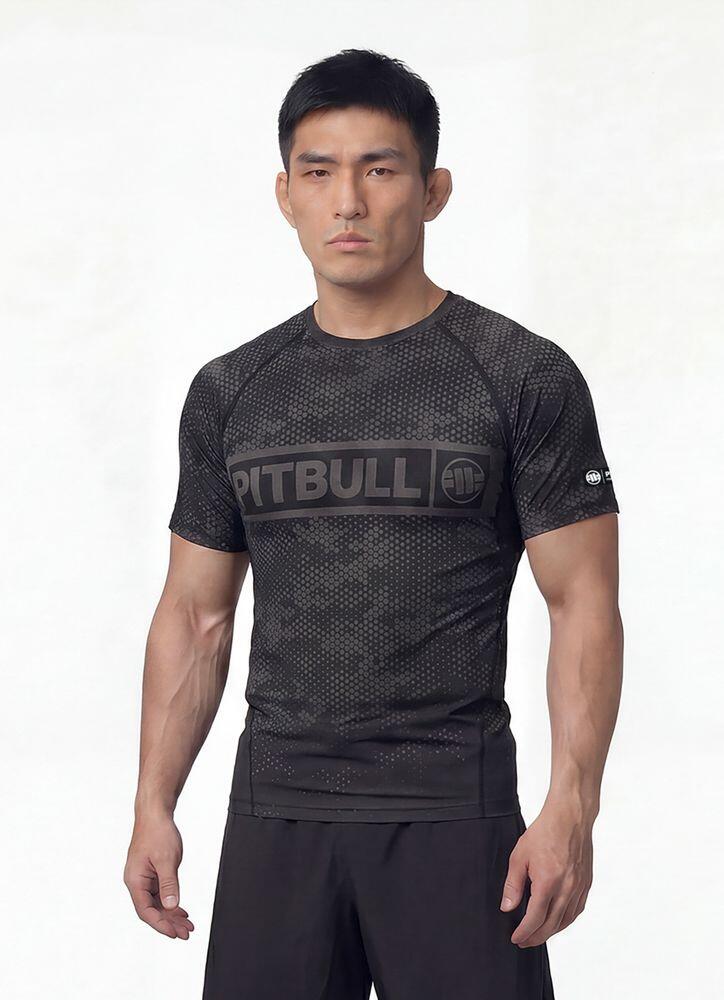 Męska Koszulka Rashguard PITBULL treningowa techniczna HEX CAMO HILLTOP 2/7