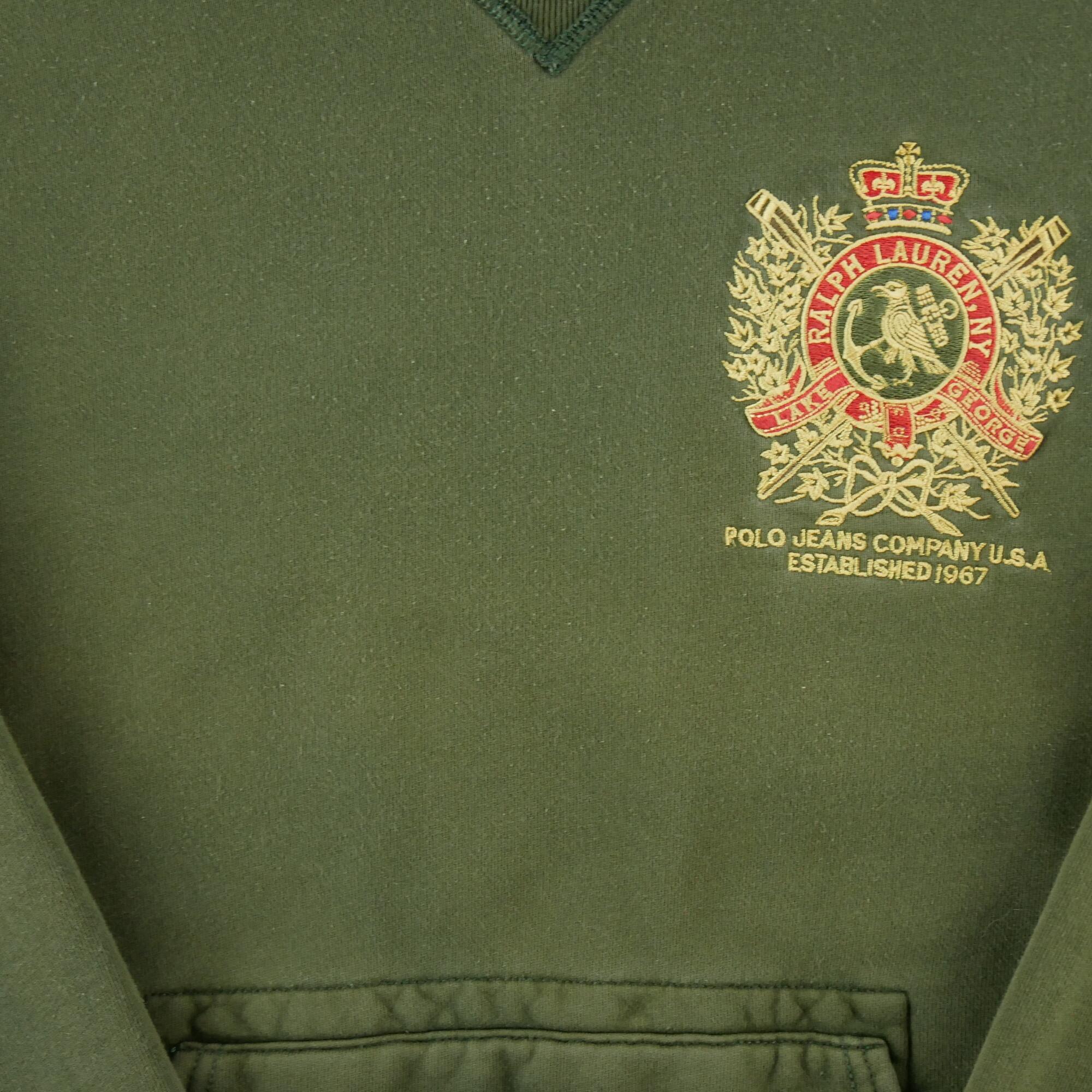 Second hand - Maglione Uomo Polo Ralph Lauren Verde Militare - Stato molto buono 3/5