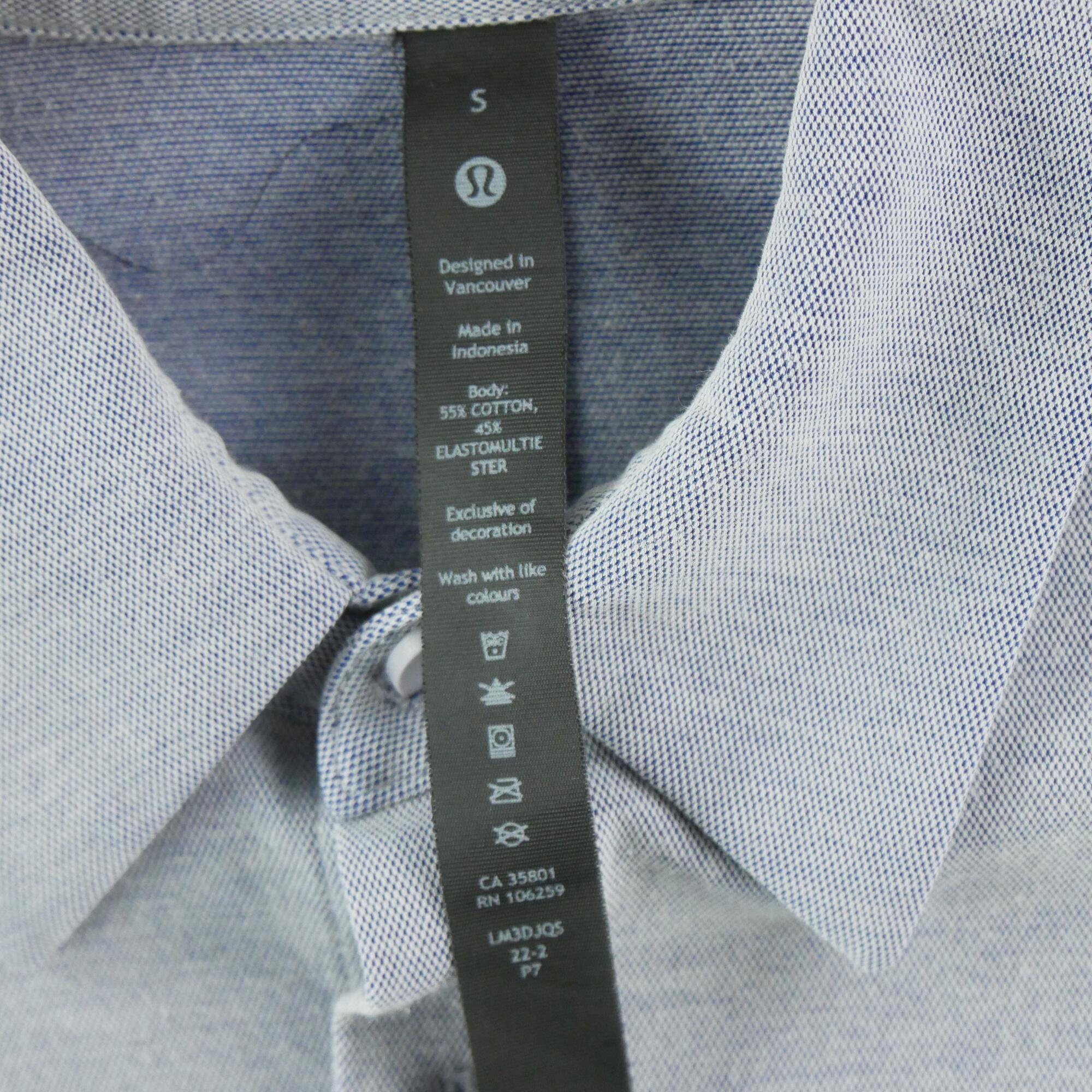 Second hand - Camicia uomo Lululemon basic blu - Stato molto buono 5/5