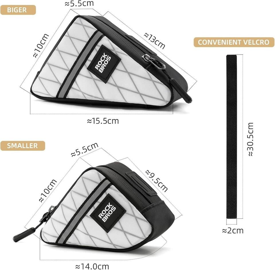 ROCKBROS 0,3L dreieckige Fahrradtasche für Rahmen 2/6