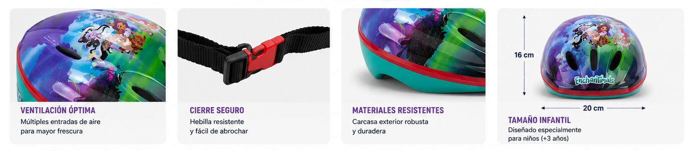Casco Infantil de Bicicleta Enchantimals Ligero Ergonómico Deportivo 4/7
