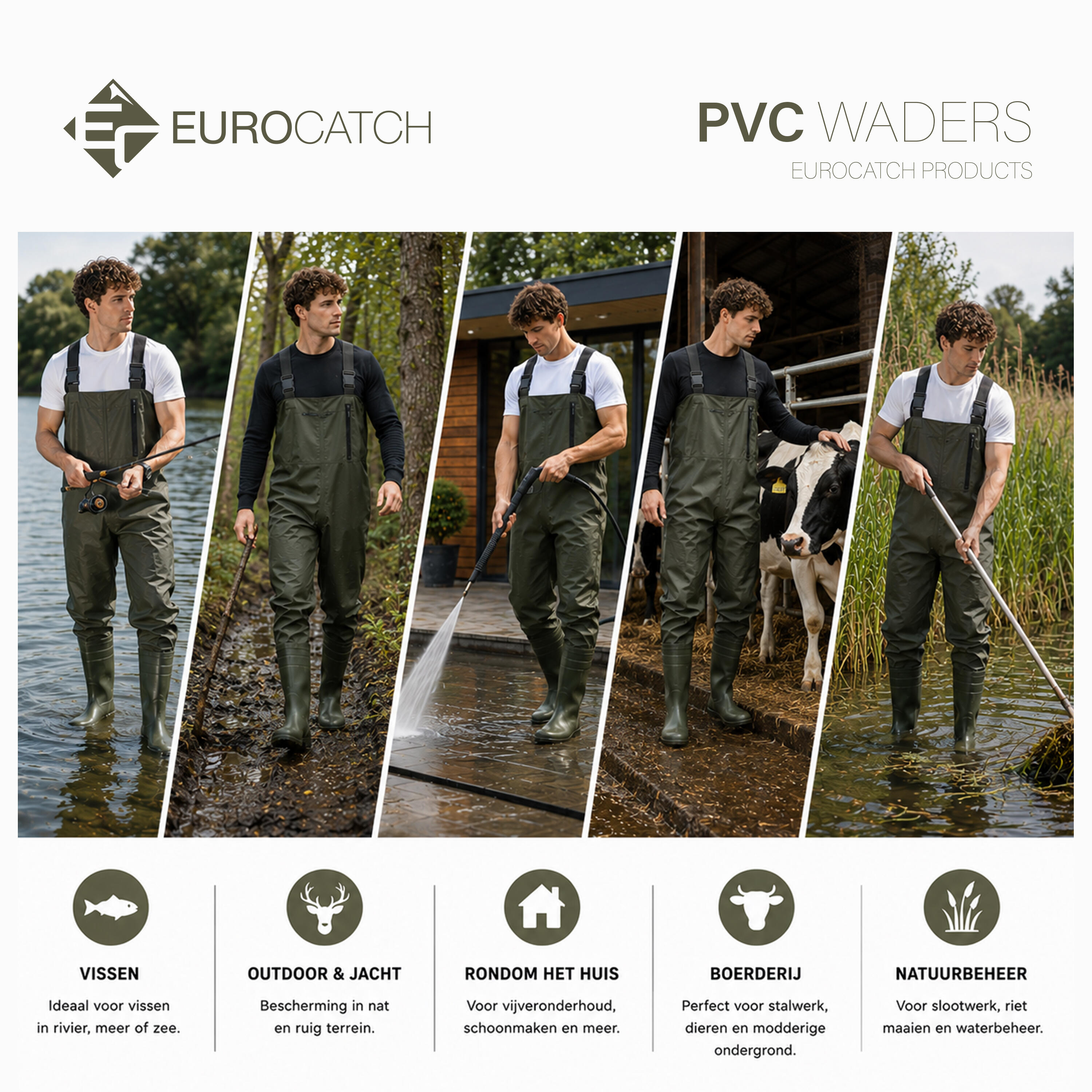 Eurocatch PVC Waadpak met Vaste Laarzen - Maat 40 7/7