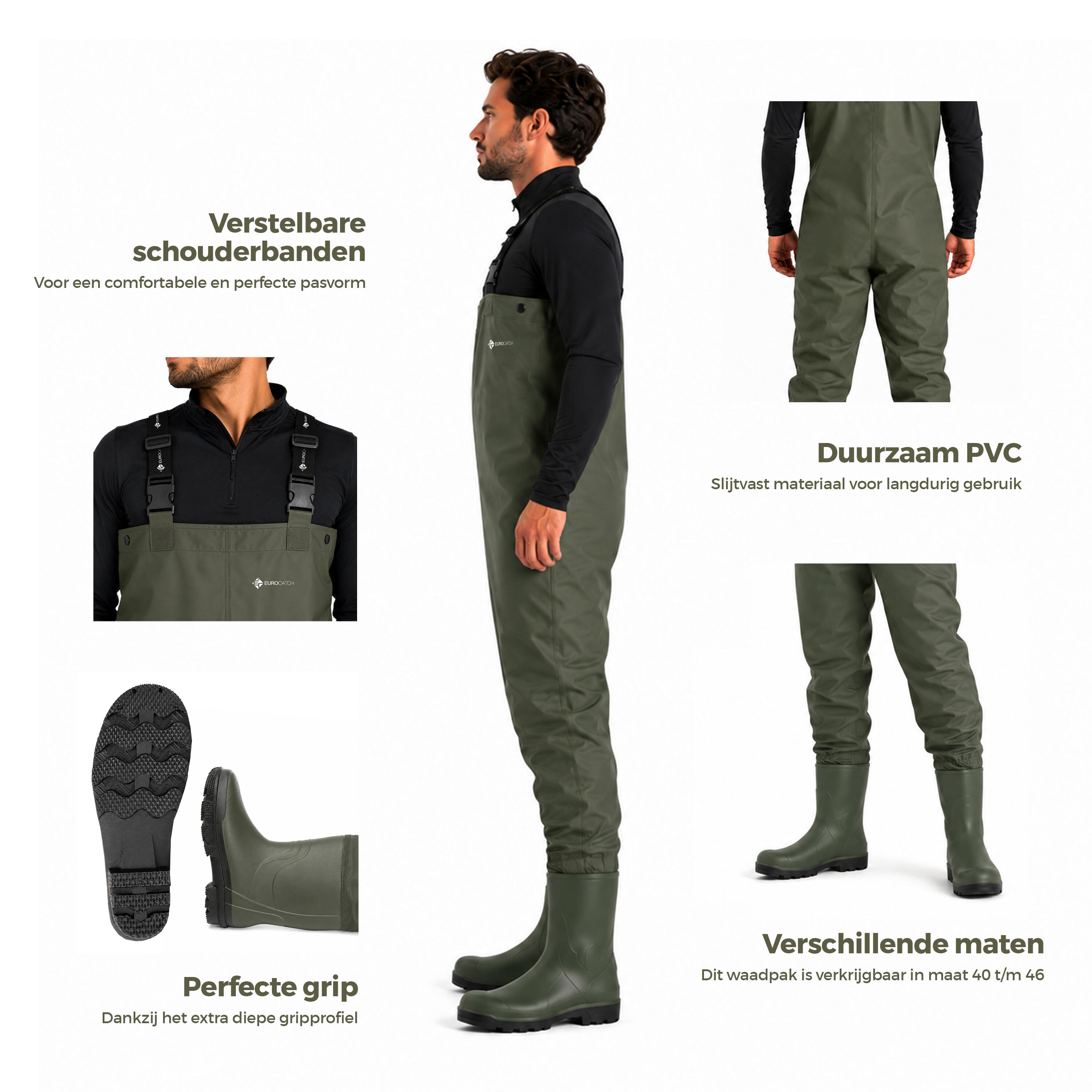 Eurocatch PVC Waadpak met Vaste Laarzen - Maat 40 3/7