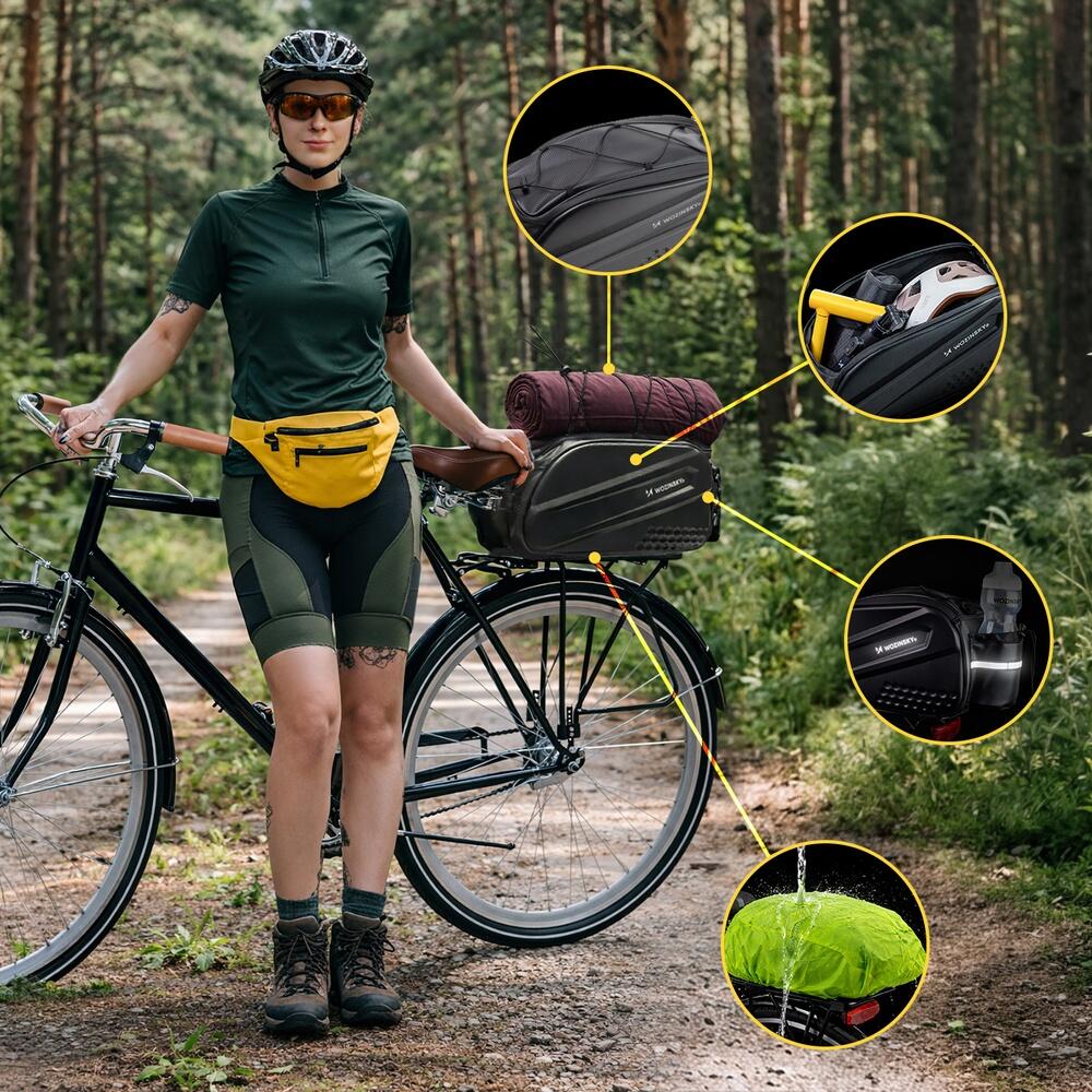 Sacoche vélo arrière extensible bandoulière WOZINSKY 4/6
