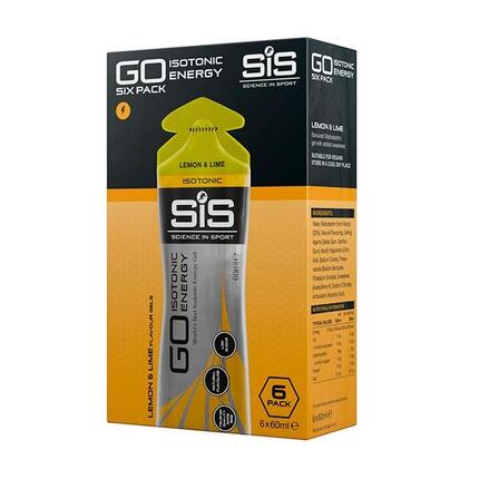 SIS GO Isotonic Energy Gels (6x60ml) Lemon & Lime - Énergie et endurance