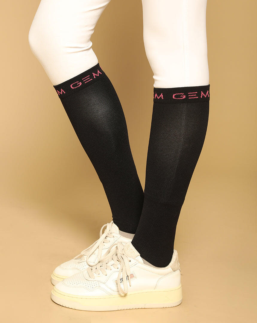 Chaussettes Love Noir / Rose - GEM 4/4