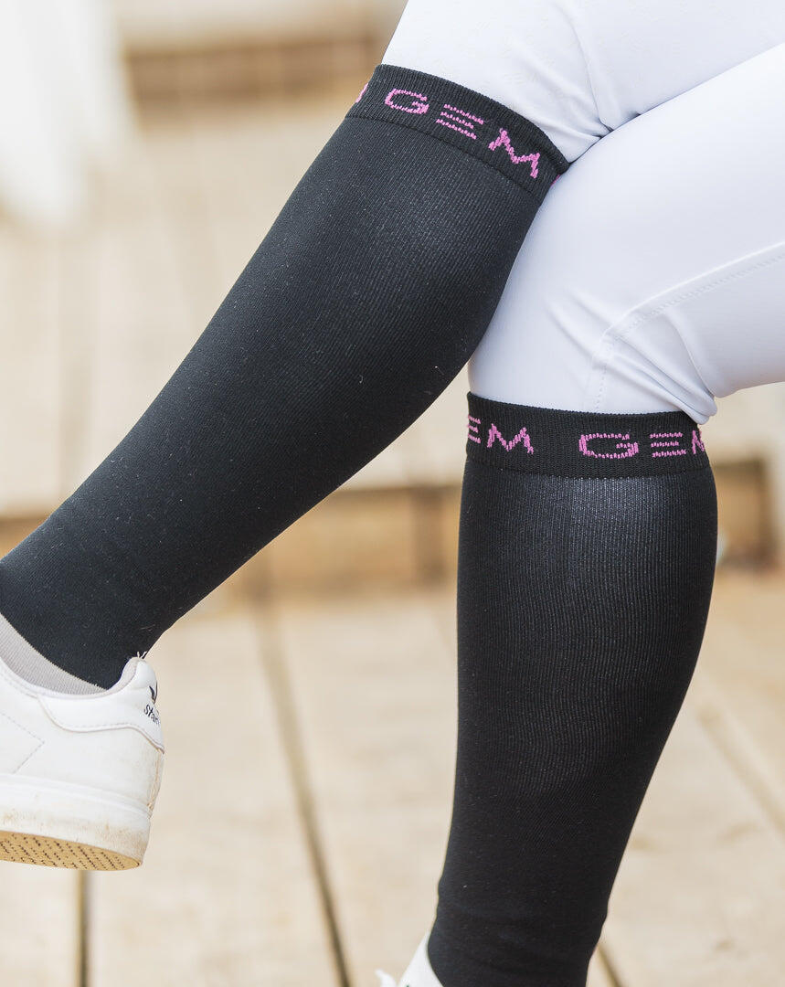 Chaussettes Love Noir / Rose - GEM 2/4