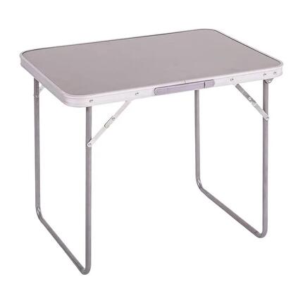 Mesa Plegable de Aluminio para Camping Tablero MDF 80x60x70cm (Gris)