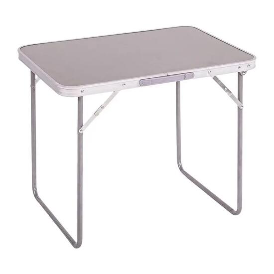 Mesa Plegable de Aluminio para Camping Tablero MDF 80x60x70cm (Gris)