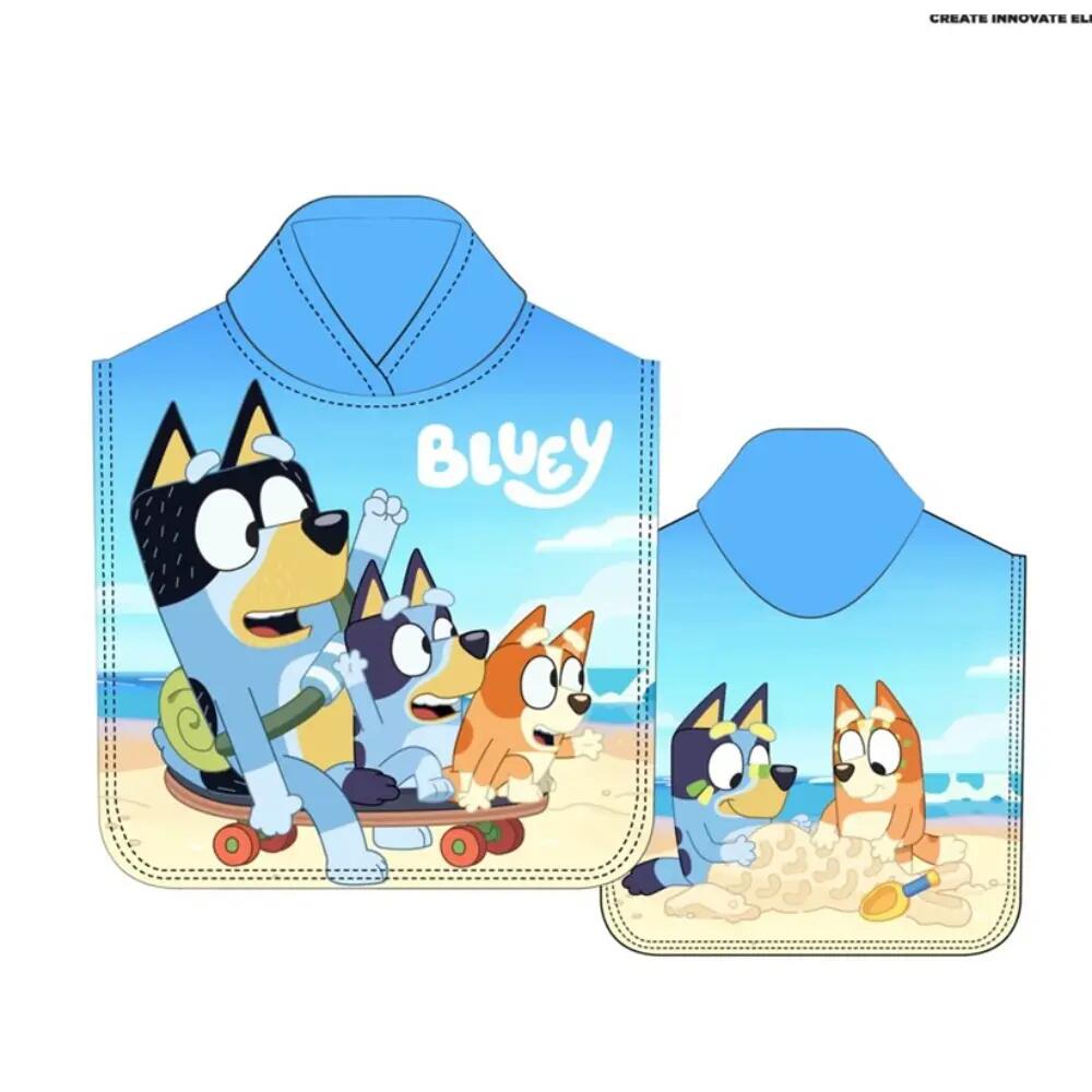 Poncho de Microfibra Bluey y Bingo Icecream 110x55 CM 2/2