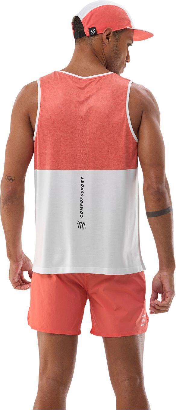 Compressport Performance tanktop oranje/wit voor heren 2/5