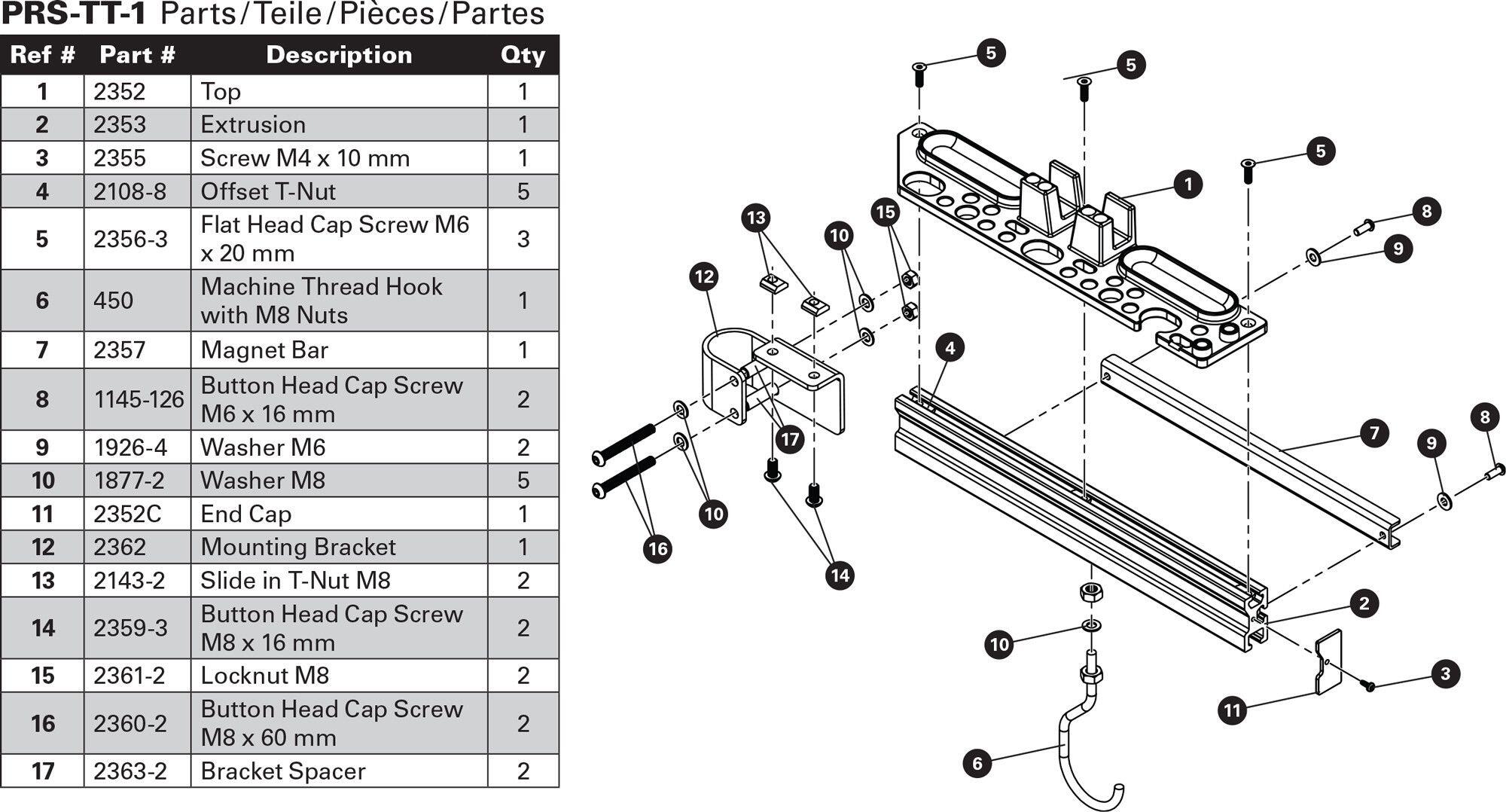 Park Tool PRS-TT-1 Deluxe gereedschap en werkblad voor reparatiestandaard 6/6