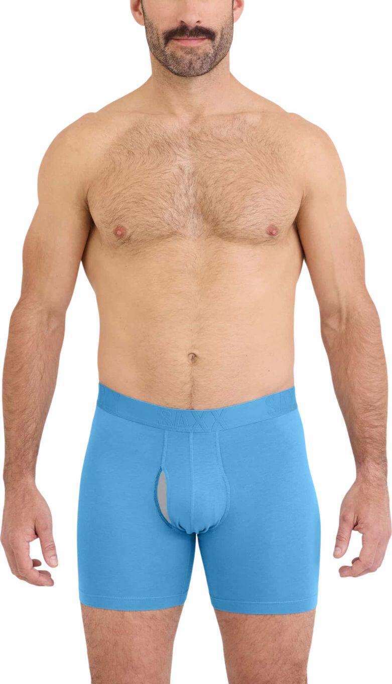 Boxer Saxx DropTemp Cooling Cotton Brief Fly blu da uomo 2/4
