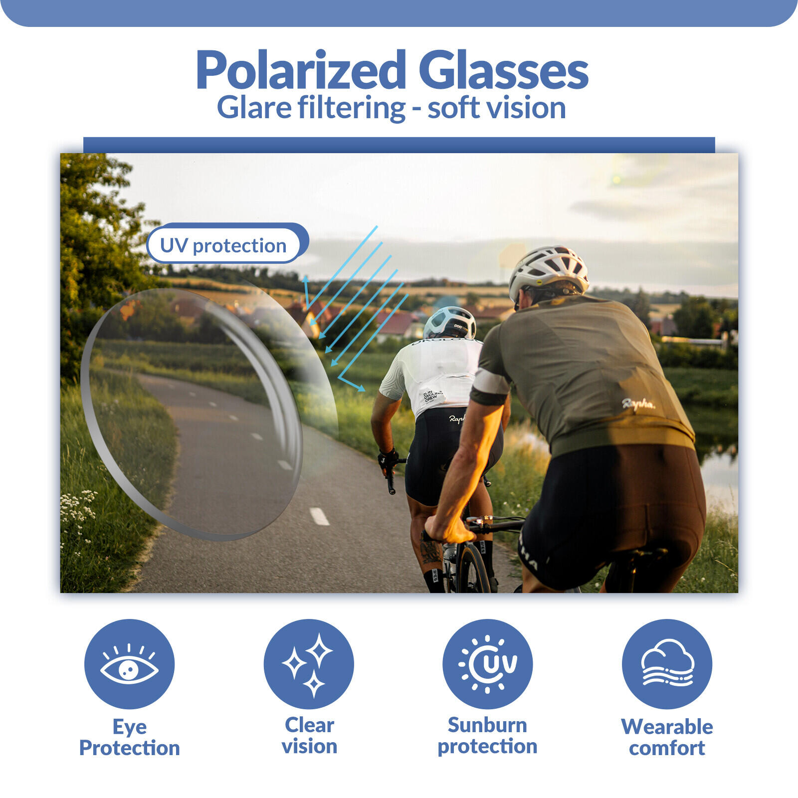 ROCKBROS Photochromatisch/Polarisiert Sonnenbrille Sportbrille 3/7