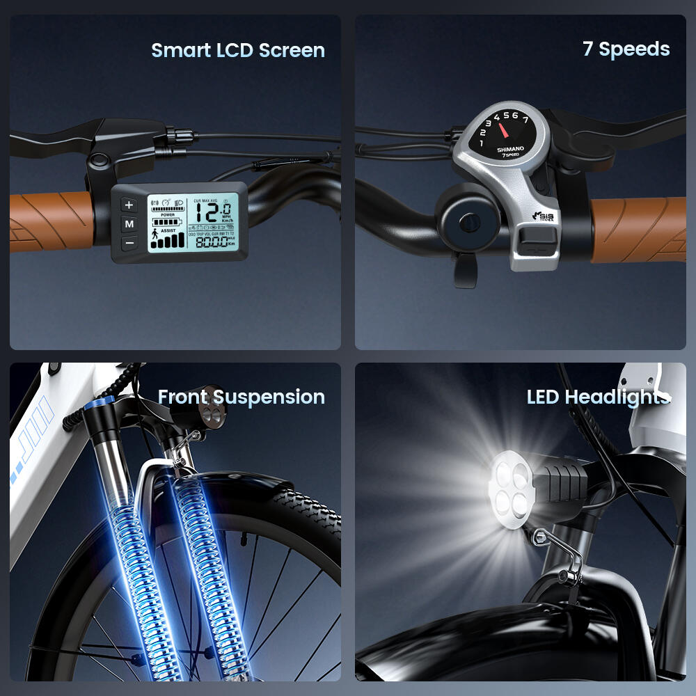 iScooter Ucitys Bicicletta elettrica da donna, 7 velocità, APP 3/7