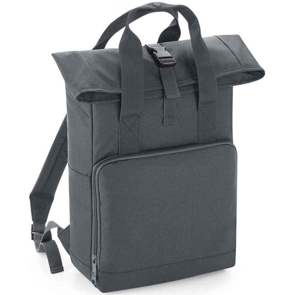 BAGBASE Twin Handle Roll-Top Backpack - Polyester, Padded Straps