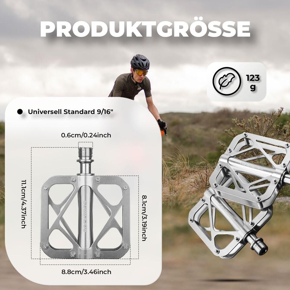 ROCKBROS 1 paar Fahrradpedale Titanlegierung Wasserdicht 6/6