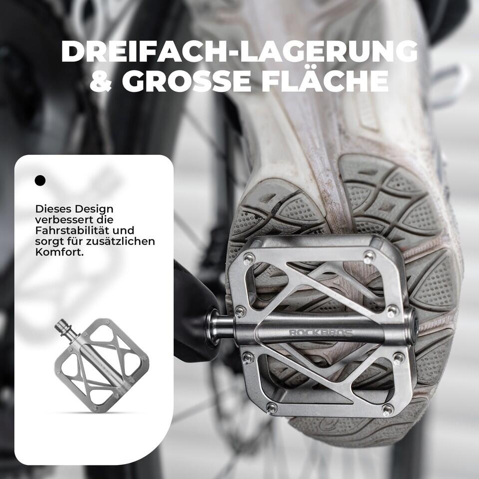 ROCKBROS 1 paar Fahrradpedale Titanlegierung Wasserdicht 5/6