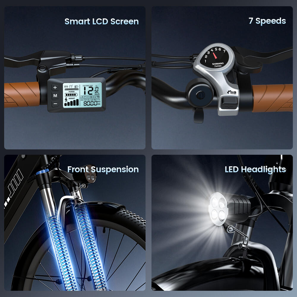 iScooter Ucitys Bicicletta elettrica da donna, 7 velocità, APP 3/7
