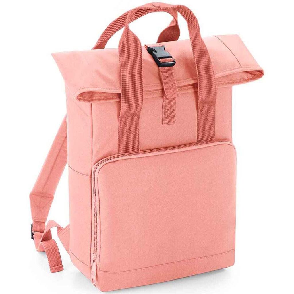 BAGBASE Twin Handle Roll-Top Backpack - Polyester, Padded Straps