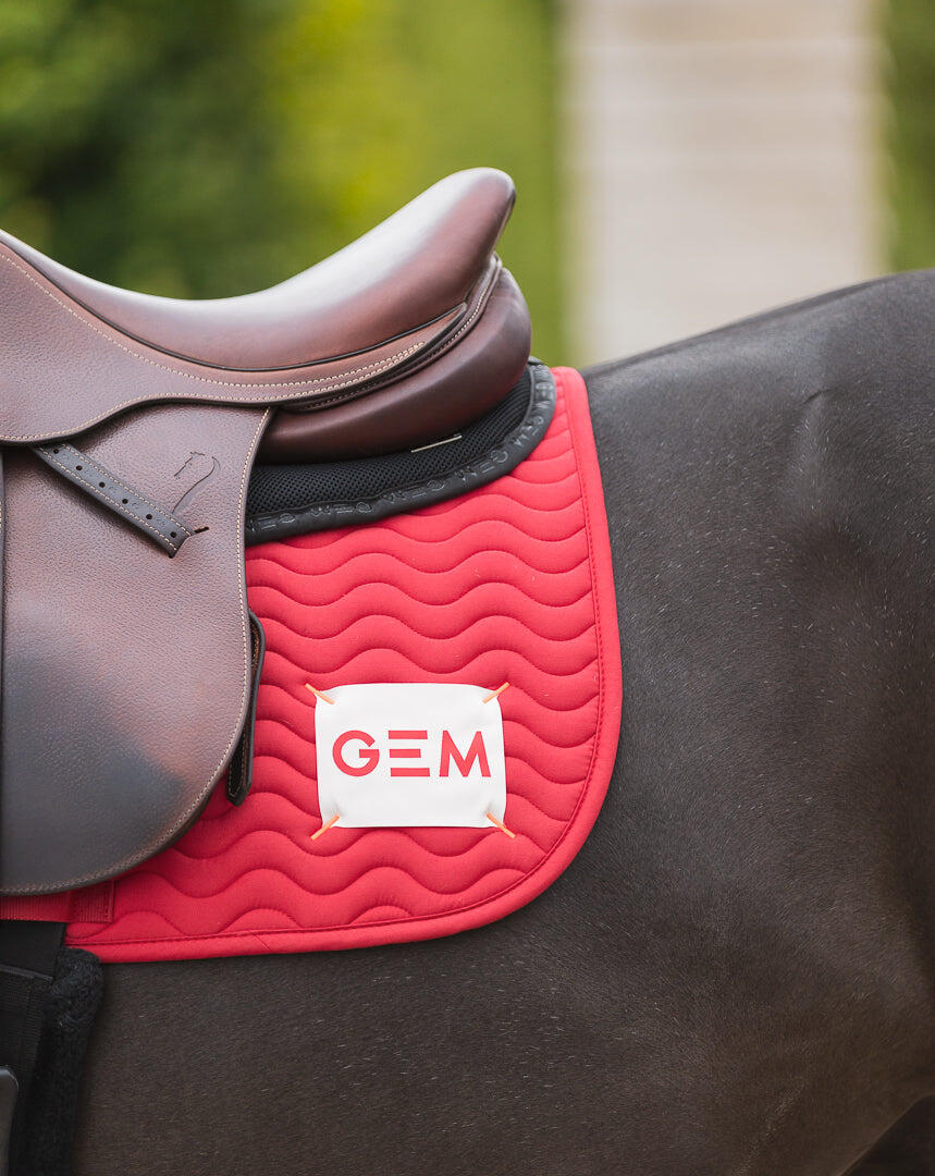 Tapis de selle TOUC TOUC Obstacle Rouge  - GEM 3/4